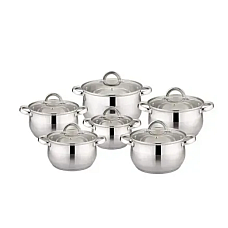 Набір посуду каструлі з нержавіючої сталі Bohmann BH 333-12 Набір посуду каструлі з нержавіючої сталі Bohmann BH 333-12