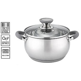 Каструля 1,8 л. Bohmann BH 2315-16 grey ( 16 х 9,5 см )