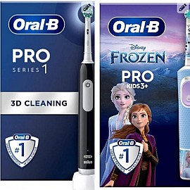Зубна щітка BRAUN Oral-B D103 Frozen типу 3708 (3+) + Pro 1 D305 тип 3791 (Family Edition)