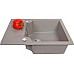 Мойка кухонная гранитная Perfelli FELICITA PGF 1341-60 GREY METALLIC