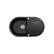 Мойка кухонная гранитная Perfelli IZETTA OGI 1141-78 BLACK METALLIC