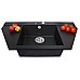 Мойка кухонная гранитная Perfelli MAJESTIC TGM 125-96 BLACK