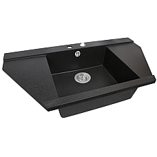 Мойка кухонная гранитная Perfelli MAJESTIC TGM 1251-96 BLACK METALLIC
