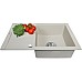 Мойка кухонная гранитная Perfelli TINO PGT 134-66 LIGHT BEIGE