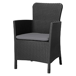 Кресло пластиковое Allibert (Голландия) Miami DC темно-серое