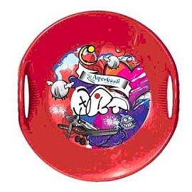 Санки AlpenGaudi (Германия)  Alpen Ufo Graffiti IML, красные