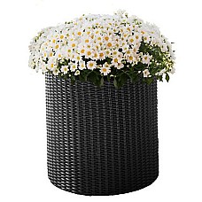 Горшок для цветов Keter (Израиль) Cylinder Planter Small серый