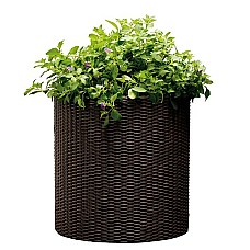 Горшок для цветов Keter (Израиль) Cylinder Planter Medium коричневый Горшок для цветов Keter (Израиль) Cylinder Planter Medium коричневый