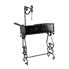 Мангал портативный кованный Силумин (Украина), на 10 шампуров