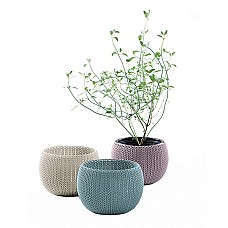 Набор горшков для цветов Keter (Израиль) Cozies Herb Pot фиолетовый 3 шт