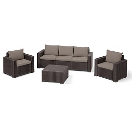 Комплект садовой мебели Allibert (Голландия) California 3 seater коричневый