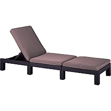 Шезлонг искуст. ротанг Allibert (Голландия) Daytona коричнево-бежевый