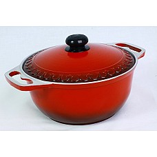 Кастрюля  с высокой крышкой (с орнаментом) Силумин (Украина) Азиатка 2-л