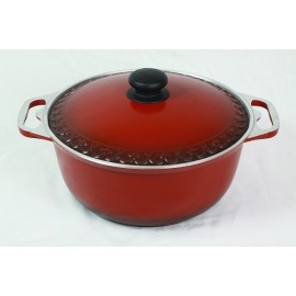 Кастрюля Силумин (Украина) Азиатка с высокой крышкой (с орнаментом), 4л