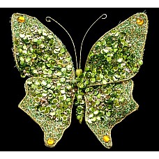 Ёлочное украшение "Бабочка Малахит"