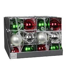 Елочные шарики Christmas House (Голландия) микс, комплект 6 шт