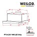 Вытяжка Weilor PTS 6230 WH 1000 LED strip