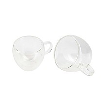 Набор стеклянных чашек Bergner Coffee & tea lovers, 100 мл, 2 шт (BG-20114-MM)