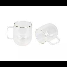 Набор стеклянных чашек Bergner Coffee & tea lovers, 400 мл, 2 шт (BG-20116-MM)