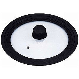 Кришка універсальна скляна з силіконовим обідком Bergner Univer, 16-18-20 см (BG-2708)