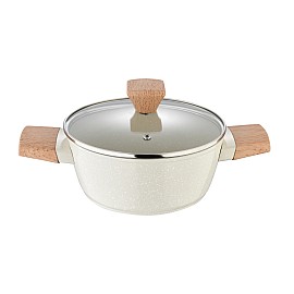 Каструля з кришкою Bergner Naturally, 20 см, 2.4 л (BG-34745-CR)