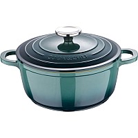 Каструля з кришкою Bergner Excalibur, зелена, 20 см (BG-36100-GR)