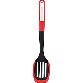 Ложка кулінарна з прорізами Bergner Mars, 34 см (BG-38871-RD)