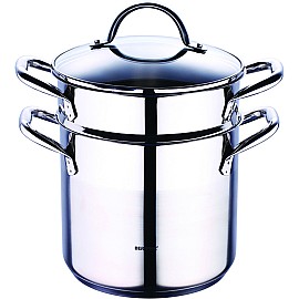 Каструля для пасти з кришкою Bergner Gourmet, 5 л, 3 предмета (BG-6520)