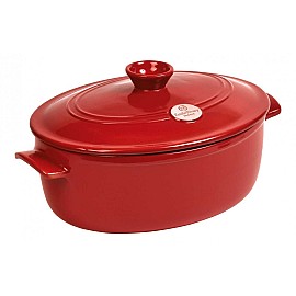 Жарівня з кришкою овальна Emile Henry 344560 6 л