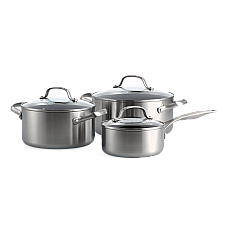 Набір посуду GreenPan Geneva, 6 предметів, 16 / 20 / 24 см, 1,5 / 3,1 / 4,8 л з керамічним покриттям (CC005244-001)