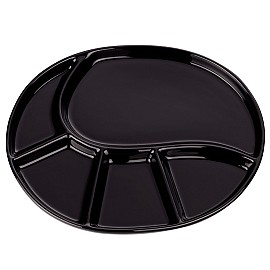 Тарілка для фондю KELA Vroni керамічна, 38х22х2,5 см, чорна (67405)