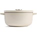 Каструля чавунна з кришкою KitchenAid, 22 см, 3,3 л, колір мигдальний крем (CC006056-001)