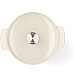 Каструля чавунна з кришкою KitchenAid, 22 см, 3,3 л, колір мигдальний крем (CC006056-001)