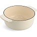 Каструля чавунна з кришкою KitchenAid, 22 см, 3,3 л, колір мигдальний крем (CC006056-001)