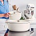 Каструля чавунна з кришкою KitchenAid, 22 см, 3,3 л, колір мигдальний крем (CC006056-001)