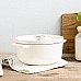 Каструля чавунна з кришкою KitchenAid, 22 см, 3,3 л, колір мигдальний крем (CC006056-001)