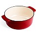 Каструля чавунна з кришкою KitchenAid, 22 см, 3,3 л, червона (CC006057-001)