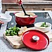 Каструля чавунна з кришкою KitchenAid, 22 см, 3,3 л, червона (CC006057-001)
