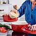 Каструля чавунна з кришкою KitchenAid, 22 см, 3,3 л, червона (CC006057-001)