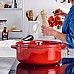Гусятниця чавунна з кришкою KitchenAid, 30 см, 5,6 л, червона (CC006063-001)