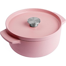 Каструля чавунна з кришкою KitchenAid, 26 см, 5,2 л, кол, суха троянда (CC007431-001)