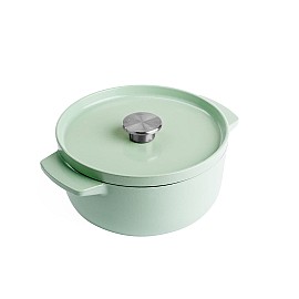 Каструля чавунна з кришкою KitchenAid, 26 см, 5,2 л, кол, фісташковий (CC007434-001)