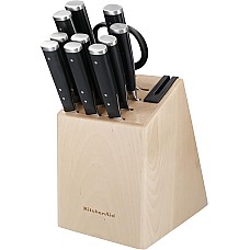 Набір ножів з підставкою KitchenAid Coreline, 11 предметів і точило (KAG12STSNBXOBQ)