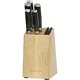 Набір ножів з підставкою KitchenAid Coreline, 5 предметів і точило  (KO5PSTSNOBG)