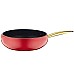 Набор посуды 9 предметов OMS 3040-Red 20Х9 см / 2,50 л. 24Х10,5см / 4,50 л. 28Х11,5 см / 6,6 л. 28Х7 см / 3,5 л   СКОВОРОДА 28Х7 см / 3,5 л