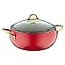 Набор посуды 9 предметов OMS 3040-Red 20Х9 см / 2,50 л. 24Х10,5см / 4,50 л. 28Х11,5 см / 6,6 л. 28Х7 см / 3,5 л   СКОВОРОДА 28Х7 см / 3,5 л