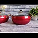 Набор посуды 9 предметов OMS 3040-Red 20Х9 см / 2,50 л. 24Х10,5см / 4,50 л. 28Х11,5 см / 6,6 л. 28Х7 см / 3,5 л   СКОВОРОДА 28Х7 см / 3,5 л
