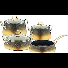 Набір посуду 7 предметів OMS 3041-IND-Gold