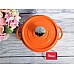 Кастрюля чугунная эмалированная OMS 3165-20-2,3л-Orange