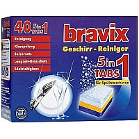 Таблетки для посудомийних машин Bravix 5в1 40 шт (4000317150029)